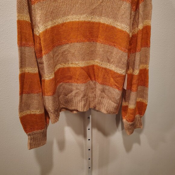 LC Lauren Conrad Women's Blouson Crew Neck Striped Sweater Size XXL NWT Striped - Picture 4 of 11